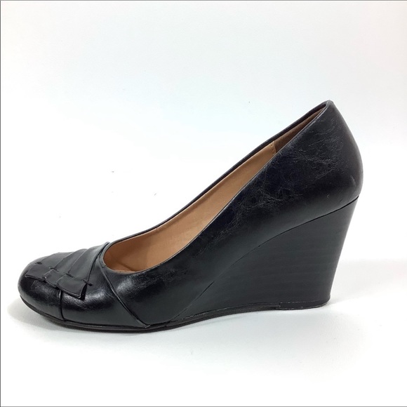 CL by Laundry “In Luck” Black Wedge Shoes - Picture 7 of 9